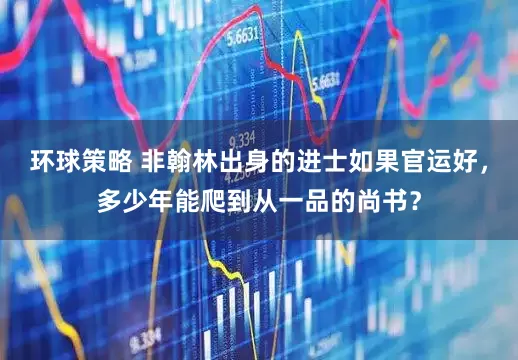 环球策略 非翰林出身的进士如果官运好，多少年能爬到从一品的尚书？